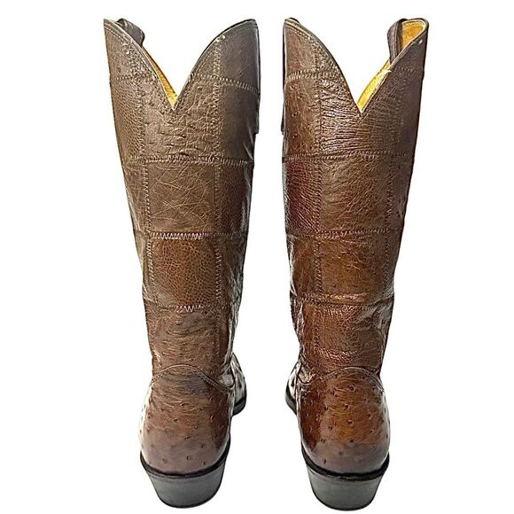 Vintage Nocona Women’s Western Boots Brown Ostrich Round Toe Size 6.5 B USA EUC - Picture 4 of 10
